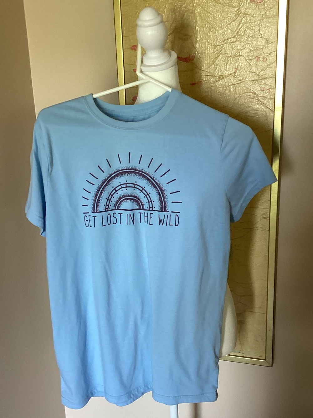 Light Blue Graphic Tee - Get Lost in the Wild